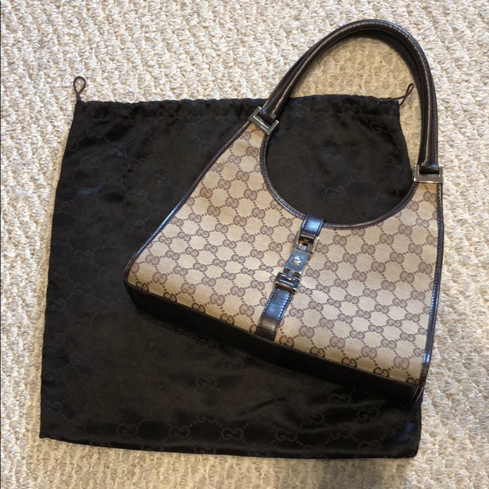 Gucci shoulder bag vintage classic print authentic